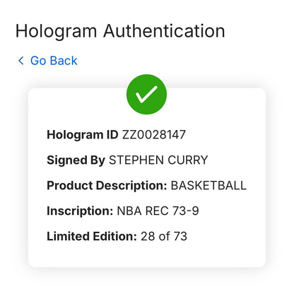 Stephen Curry Signed Spalding Basketball 73-9 Warriors Record /73 Auto Fanatics