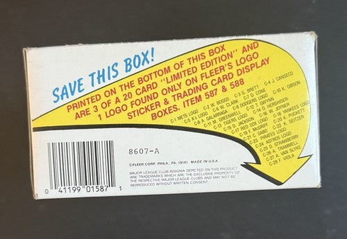 1989 Fleer Baseball Wax Box From Fresh Case Bill Ripken FF Error 90101 Confirmed