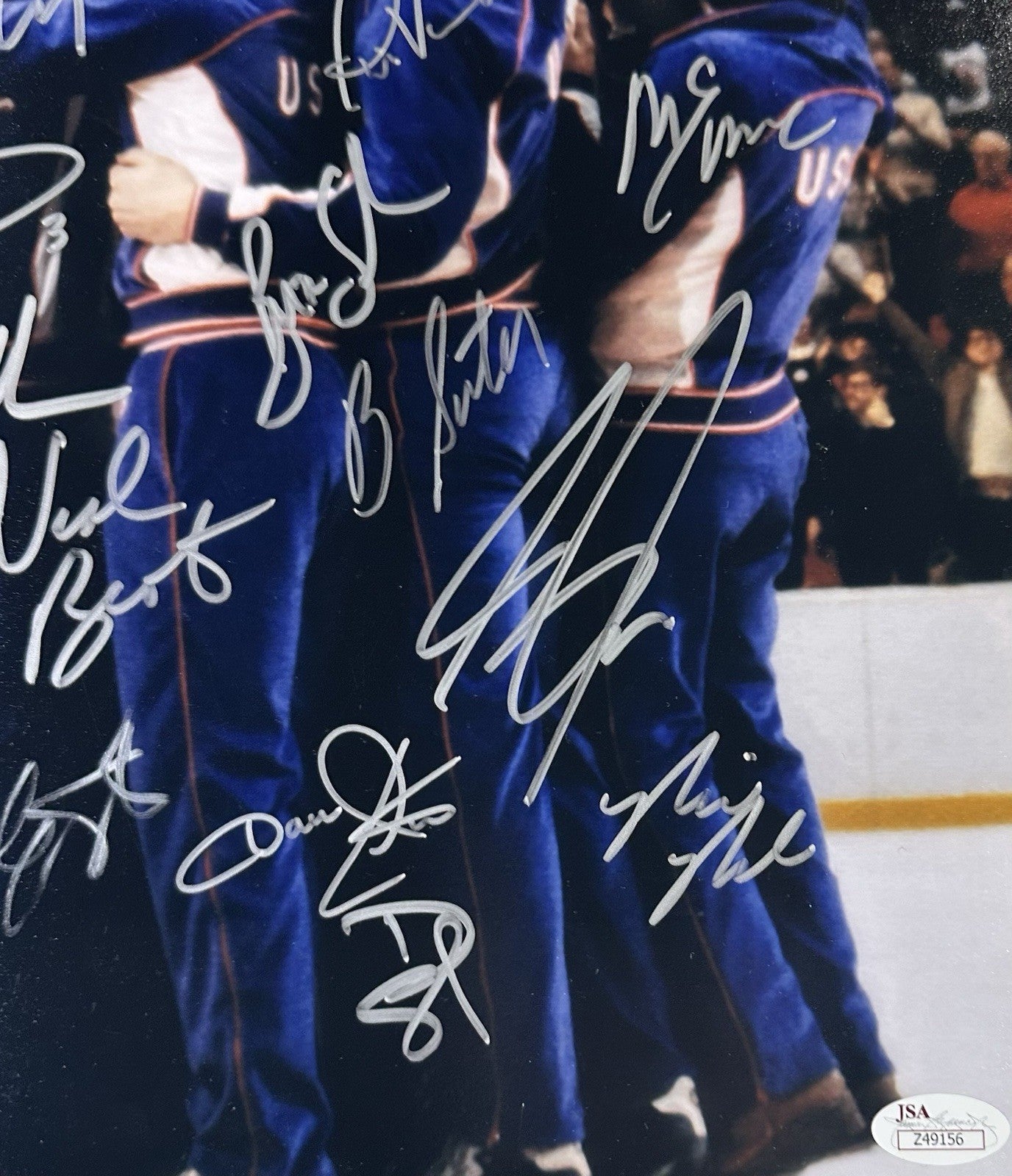 1980 USA Gold Hockey Miracle Team Signed All 20 Auto 16x20 Framed Photo PSA LOA