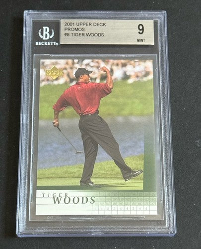 Tiger Woods 2001 Upper Deck Golf Rookie Card Promo Rare BGS 9 Mint 10 Centered