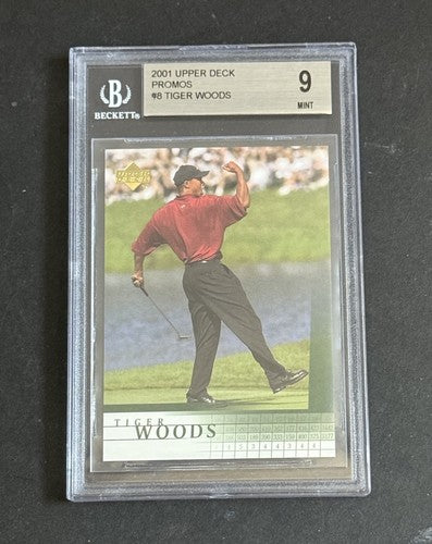 Tiger Woods 2001 Upper Deck Golf Rookie Card Promo Rare BGS 9 Mint 10 Centered