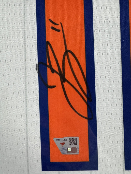 Jalen Brunson Signed Framed City Edition Nike Jersey NY Knicks Auto Fanatics COA