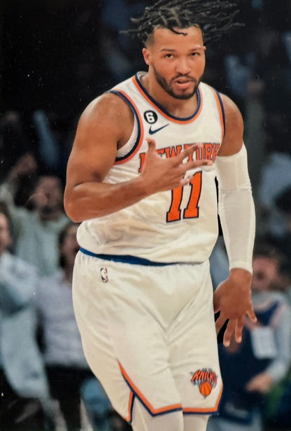 Jalen Brunson Signed Framed City Edition Nike Jersey NY Knicks Auto Fanatics COA