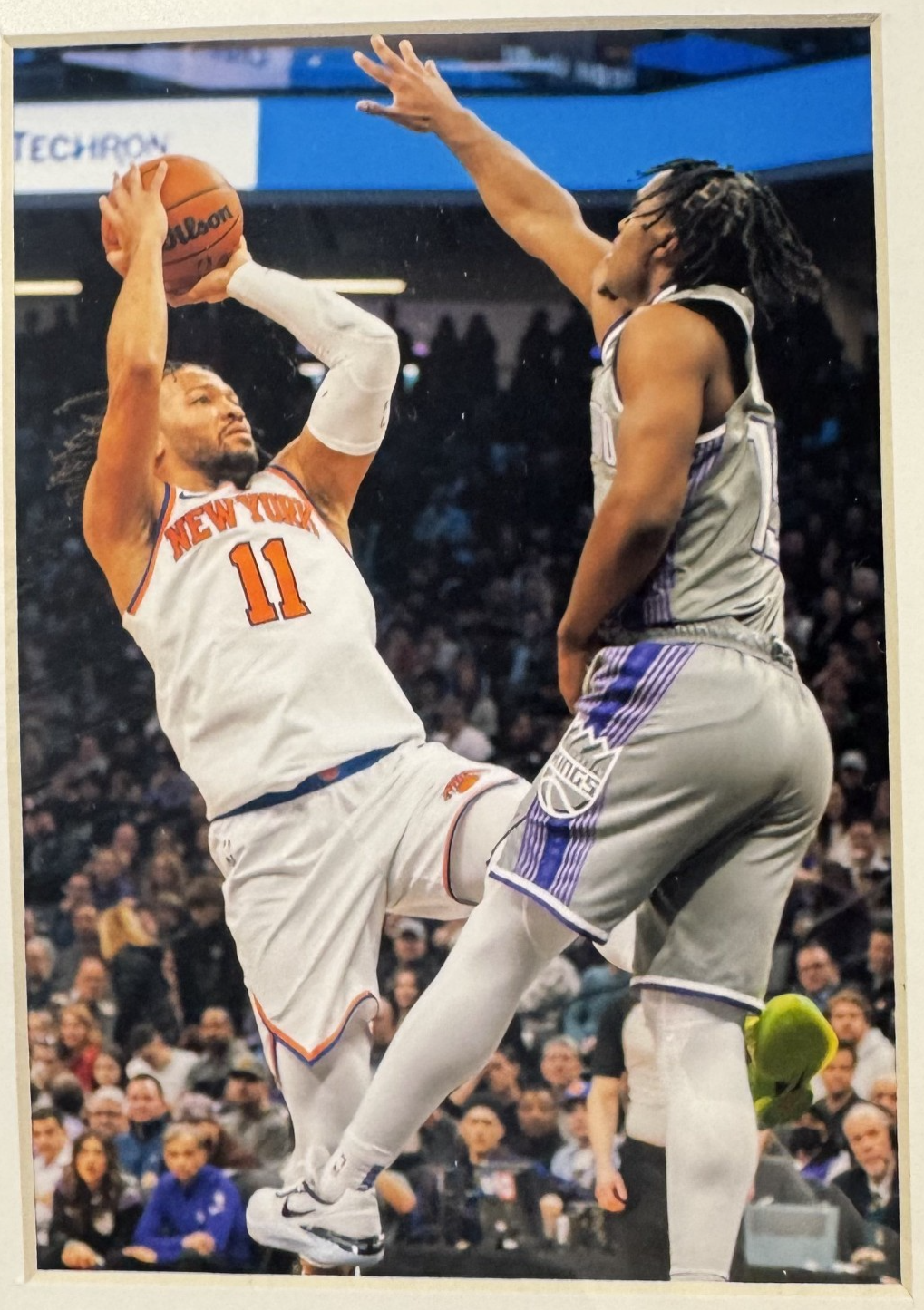 Jalen Brunson Signed Framed City Edition Nike Jersey NY Knicks Auto Fanatics COA
