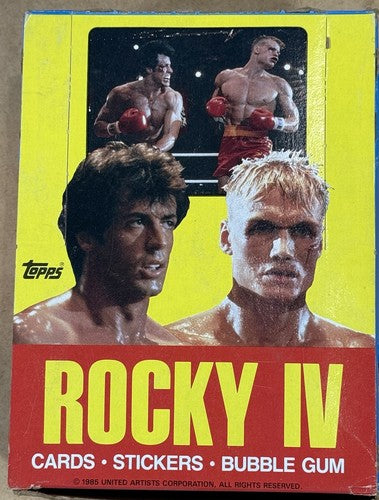 Rocky IV 4 Topps Full Wax Box 36 Factory Sealed Unopened 1985 Packs Clean Box