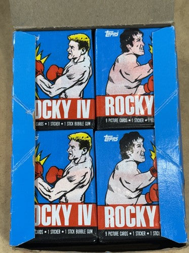 Rocky IV 4 Topps Full Wax Box 36 Factory Sealed Unopened 1985 Packs Clean Box