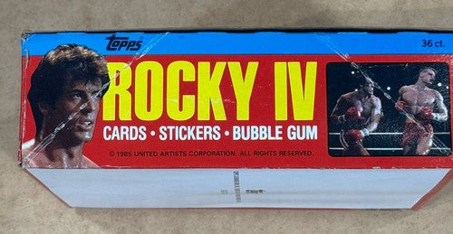 Rocky IV 4 Topps Full Wax Box 36 Factory Sealed Unopened 1985 Packs Clean Box