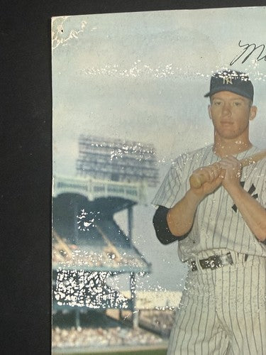 1953 - 55 DORMAND Mickey Mantle 6x9 GIANT POSTCARD Card Bat On Shoulder