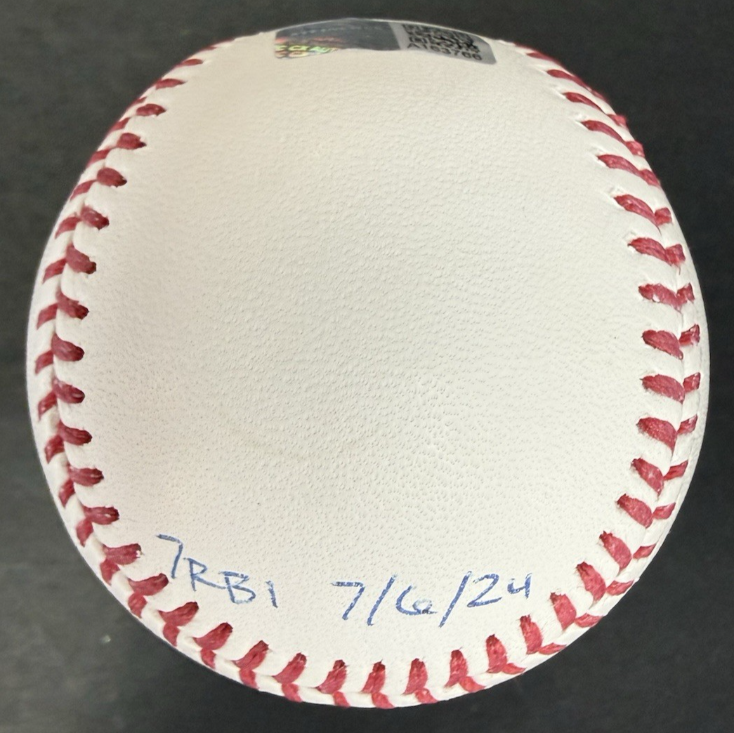 Ben Rice Yankees Signed MLB Baseball Uncle Ben Iron Horse 7 RBI Auto Steiner COA