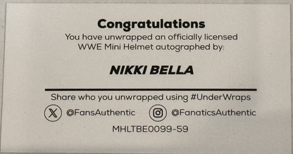 Nikki Bella Signed Riddell Wrestlemania 42 Mini Helmet LE /25 Auto Fanatics COA