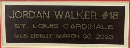 Jordan Walker Signed 11x14  Photo Framed Cardinals Rookie Auto Fanatics MLB COA