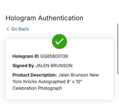 Jalen Brunson Signed 8x10 Framed Photo w/ Coin NY Knicks Mint Auto Fanatics COA