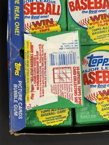 1984 Topps Baseball Wax Box FASC From a Sealed Case Don Mattingly Rc