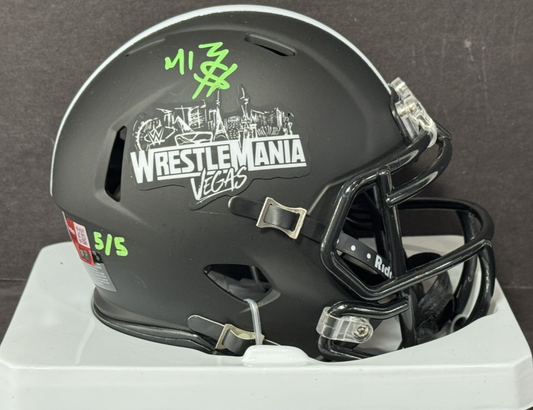 The Miz Signed Riddell Wrestlemania 42 Mini Helmet LE 5/5 Auto Fanatics COA