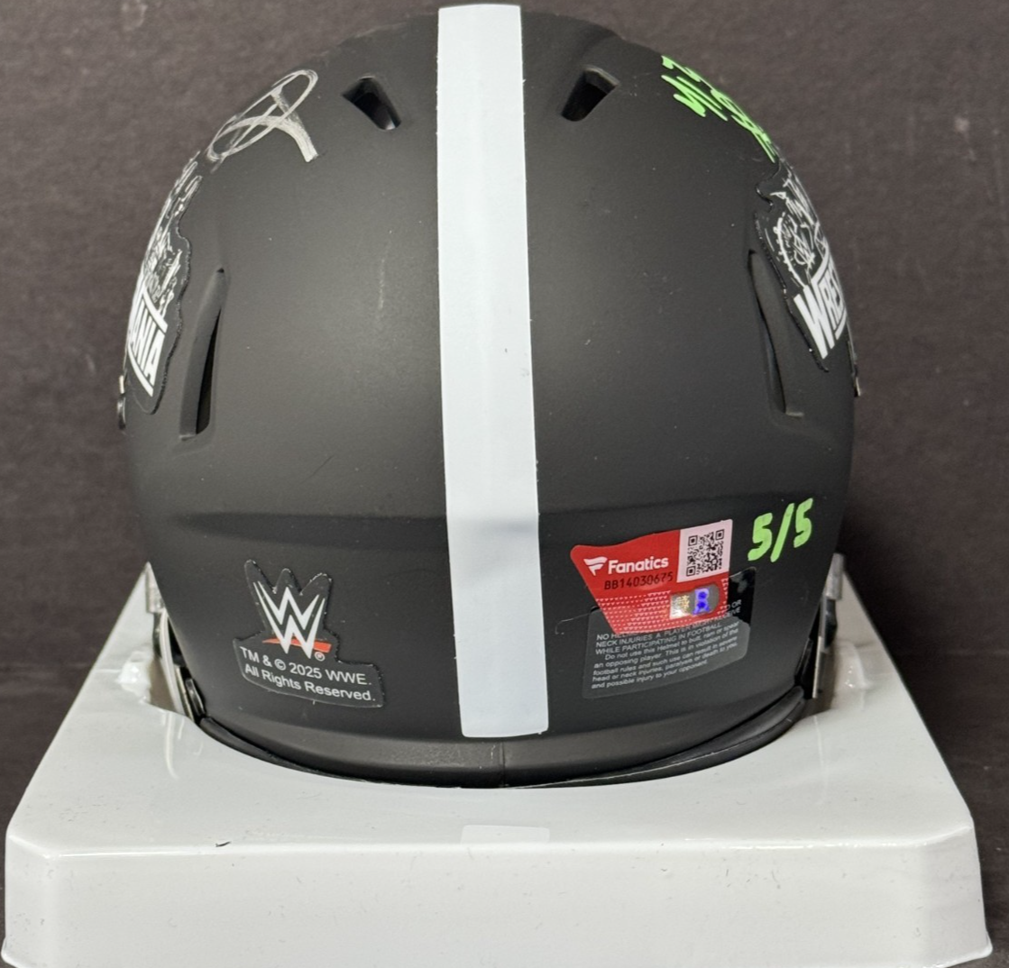 The Miz Signed Riddell Wrestlemania 42 Mini Helmet LE 5/5 Auto Fanatics COA