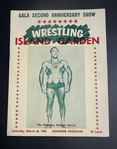 1960 Wrestling Program Island Garden NY Gala 2nd Anniv Killer Kowalsky Rocco