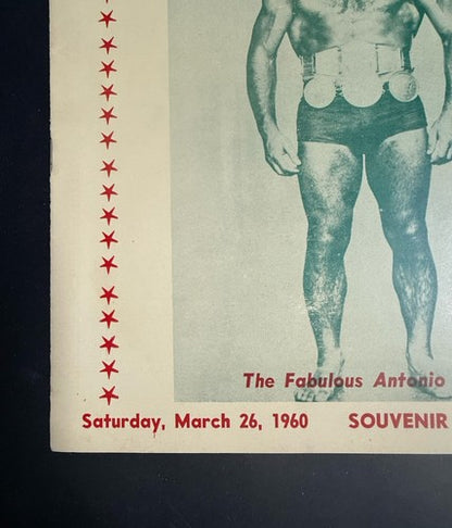1960 Wrestling Program Island Garden NY Gala 2nd Anniv Killer Kowalsky Rocco