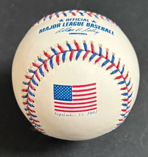 September 11 2002 USA Flag Official MLB Logo Baseball 9/11 Commemorative Ball