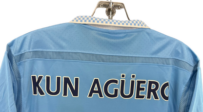 Sergio Aguero Signed Umbro Authentic Soccer Jersey Manchester City Auto BAS COA