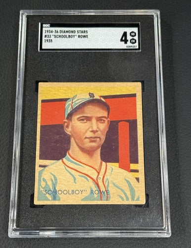 1935 Diamond Stars #33 Lynwood Thomas Schoolboy Rowe SGC 4 Detroit Tigers Nice