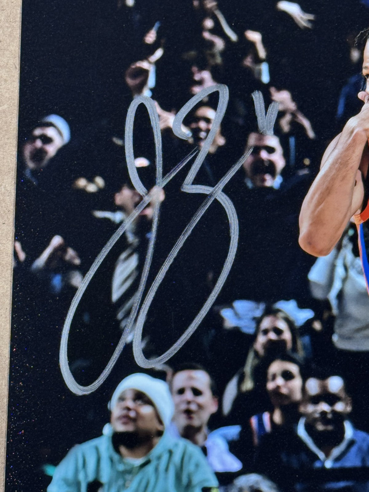 Jalen Brunson Signed 8x10 Framed Photo Celebration Knicks Mint Auto Fanatics COA