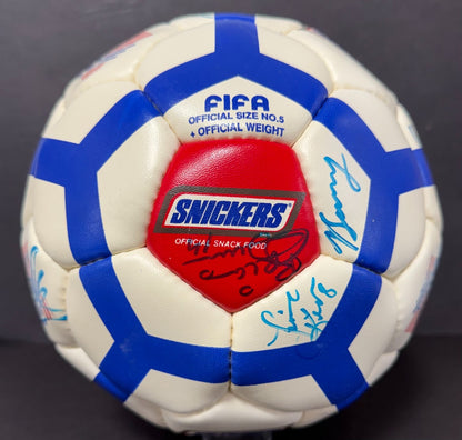 Team USA Signed World Cup USA 94 Snickers Soccer Ball Lalas Reyna 23 Autos CBM