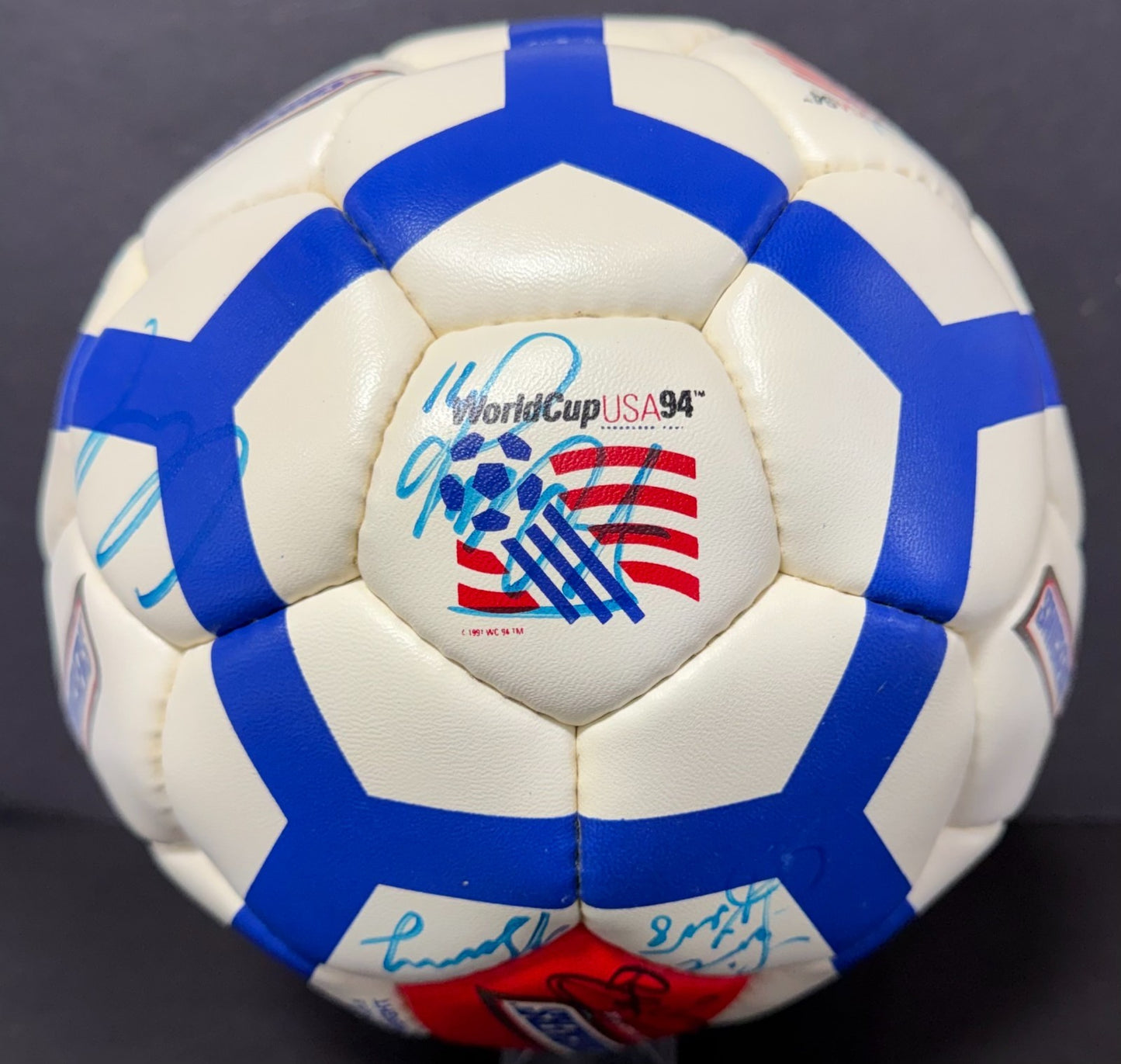 Team USA Signed World Cup USA 94 Snickers Soccer Ball Lalas Reyna 23 Autos CBM
