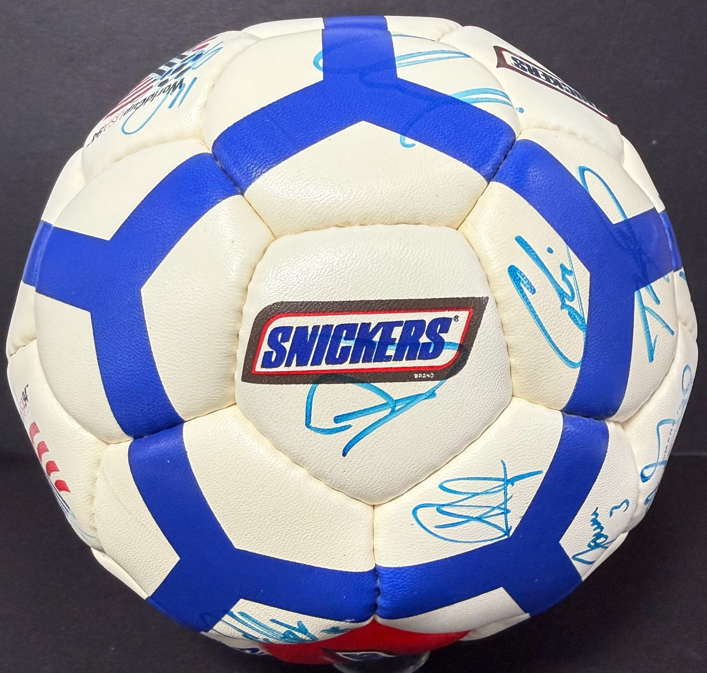 Team USA Signed World Cup USA 94 Snickers Soccer Ball Lalas Reyna 23 Autos CBM