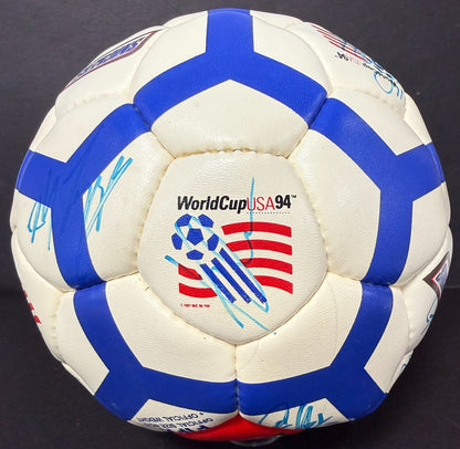 Team USA Signed World Cup USA 94 Snickers Soccer Ball Lalas Reyna 23 Autos CBM