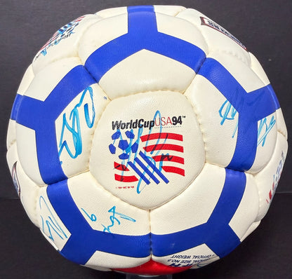 Team USA Signed World Cup USA 94 Snickers Soccer Ball Lalas Reyna 23 Autos CBM