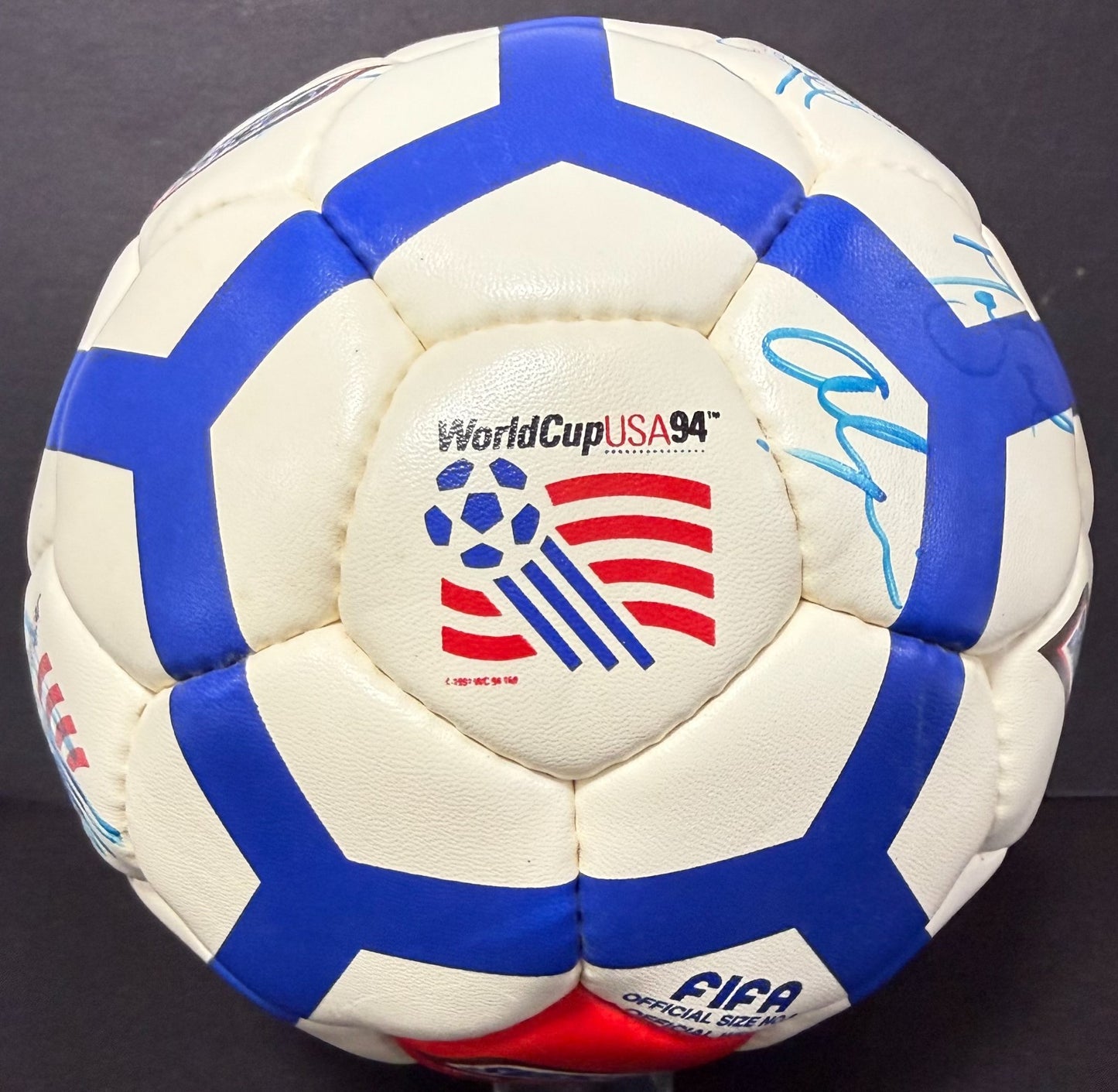 Team USA Signed World Cup USA 94 Snickers Soccer Ball Lalas Reyna 23 Autos CBM