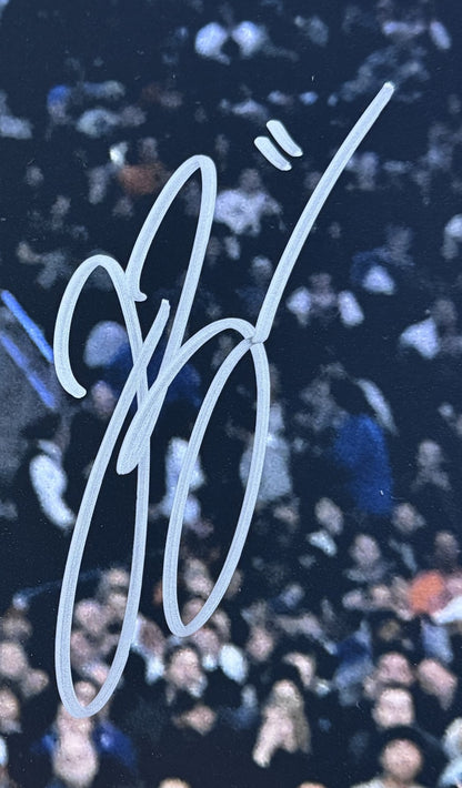 Jalen Brunson Signed 16x20 Framed Photo w/ coin vs Wemby NY Knicks Fanatics COA