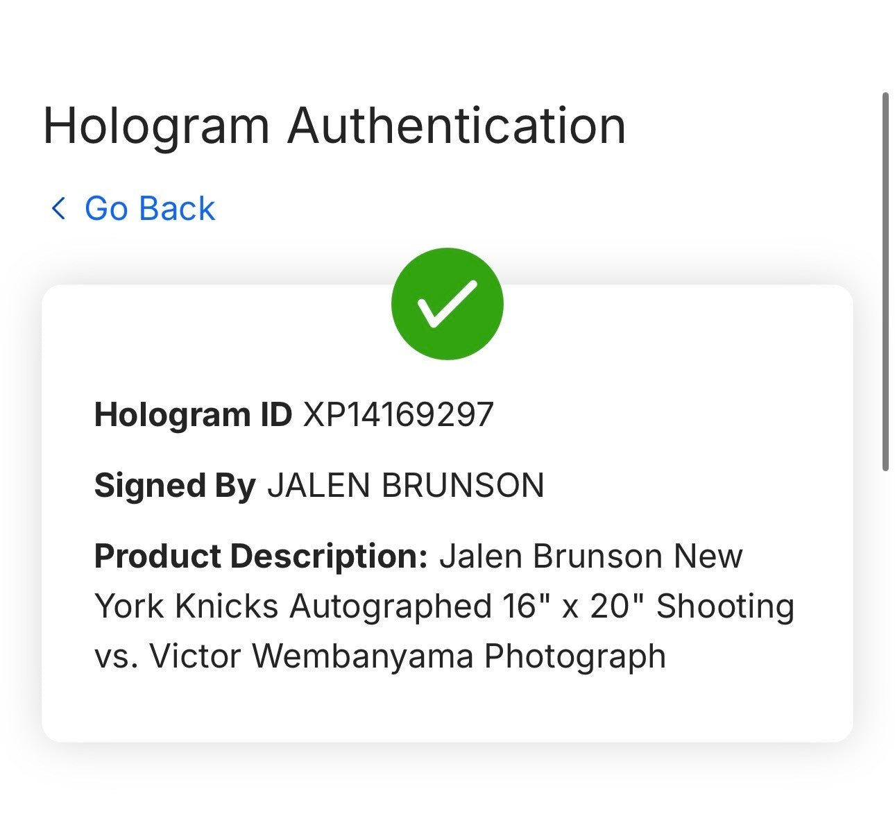 Jalen Brunson Signed 16x20 Framed Photo w/ coin vs Wemby NY Knicks Fanatics COA