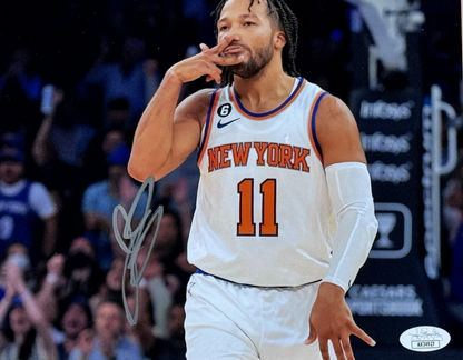 Jalen Brunson Signed 8x10 Framed Celebration Photo NY Knicks Auto JSA COA