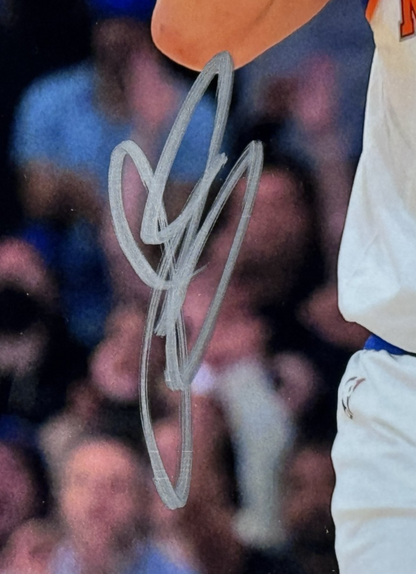 Jalen Brunson Signed 8x10 Framed Celebration Photo NY Knicks Auto JSA COA