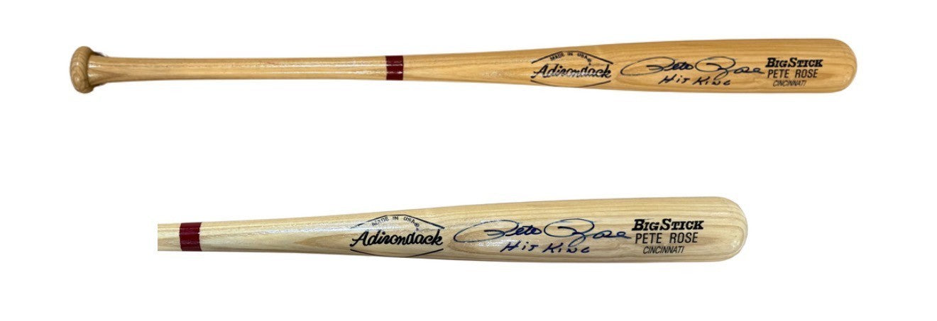 Pete Rose Signed Adirondack Big Stick Game Model Bat Reds Hit King Auto PSA COA