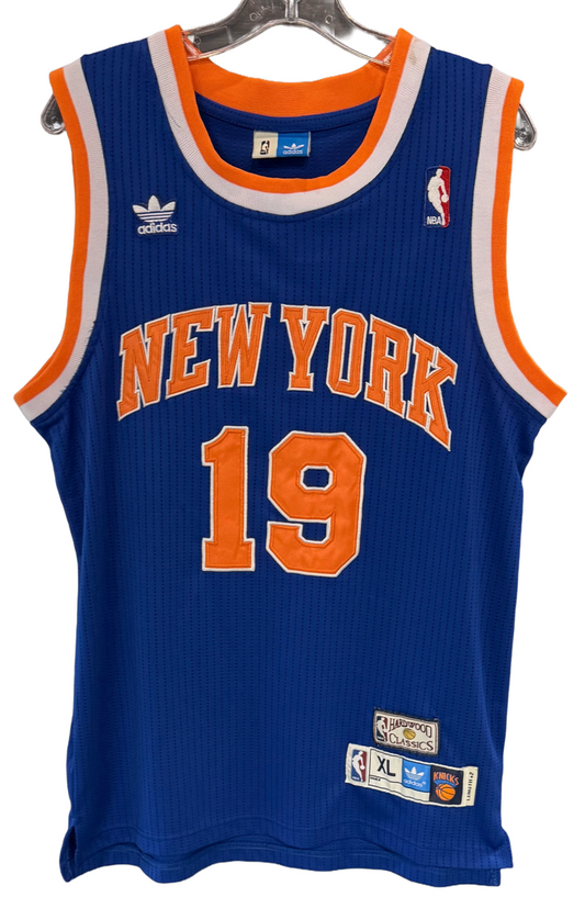 Willis Reed Adidas Hardwood Classics Knicks Basketball Jersey Sz XL Length +2