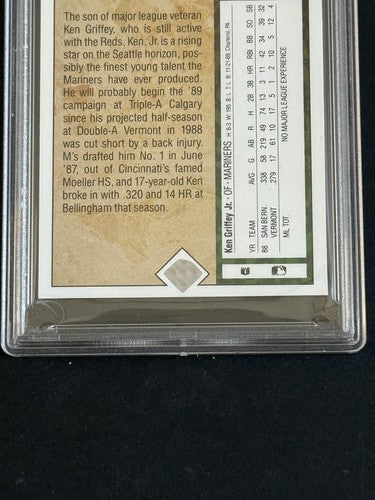 KEN GRIFFEY JR 1989 UPPER DECK #1 STAR ROOKIE PSA 7 DEAD CENTERED RC CARD Nicer