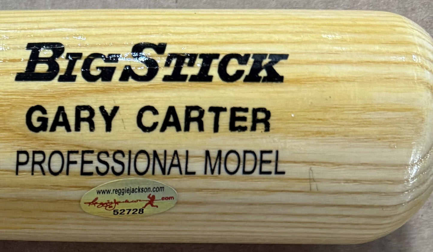 Gary Carter Signed 4 Stat Bat HOF The Kid WS Champ AS MVP Auto Mets RJ.com COA