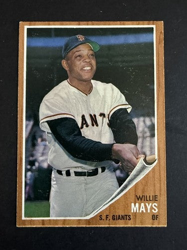 1962 Topps Willie Mays #300 Giants HOF Vintage Sharp Crisp Nm - Near Mint