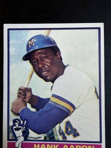 Hank Aaron 1976 Topps #550 LAST TOPPS CARD HR King 755 NM - MINT HOF Brewers