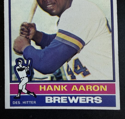 Hank Aaron 1976 Topps #550 LAST TOPPS CARD HR King 755 NM - MINT HOF Brewers