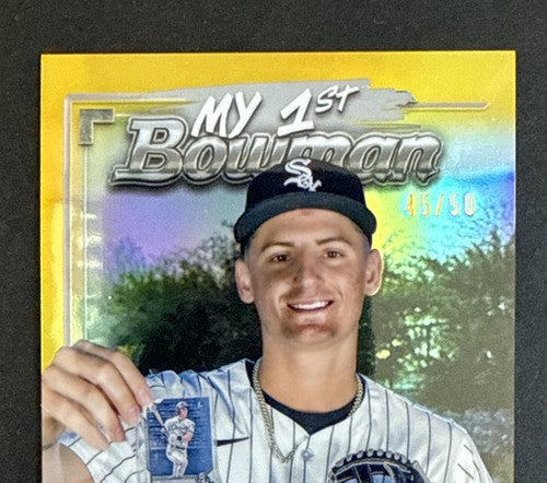 Colson Montgomery 2024 Bowman Chrome M1B-4 My 1st Bowman True Gold Refractor /50