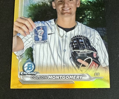 Colson Montgomery 2024 Bowman Chrome M1B-4 My 1st Bowman True Gold Refractor /50