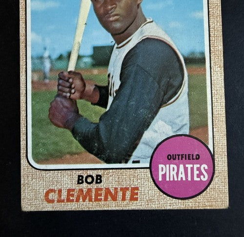 1968 Topps Bob Roberto Clemente #150 Pittsburgh Pirates EX Crease Free HOF