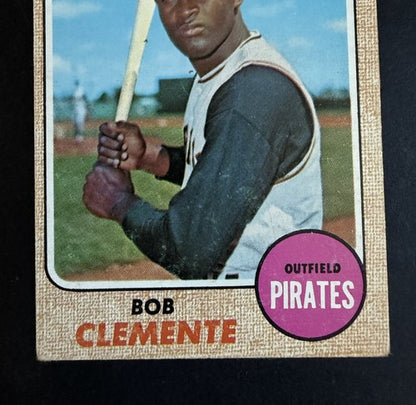 1968 Topps Bob Roberto Clemente #150 Pittsburgh Pirates EX Crease Free HOF