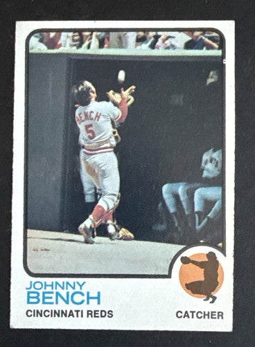 1973 Topps Johnny Bench #380 HOF Cincinnati Reds EX- Nm DEAD CENTERED