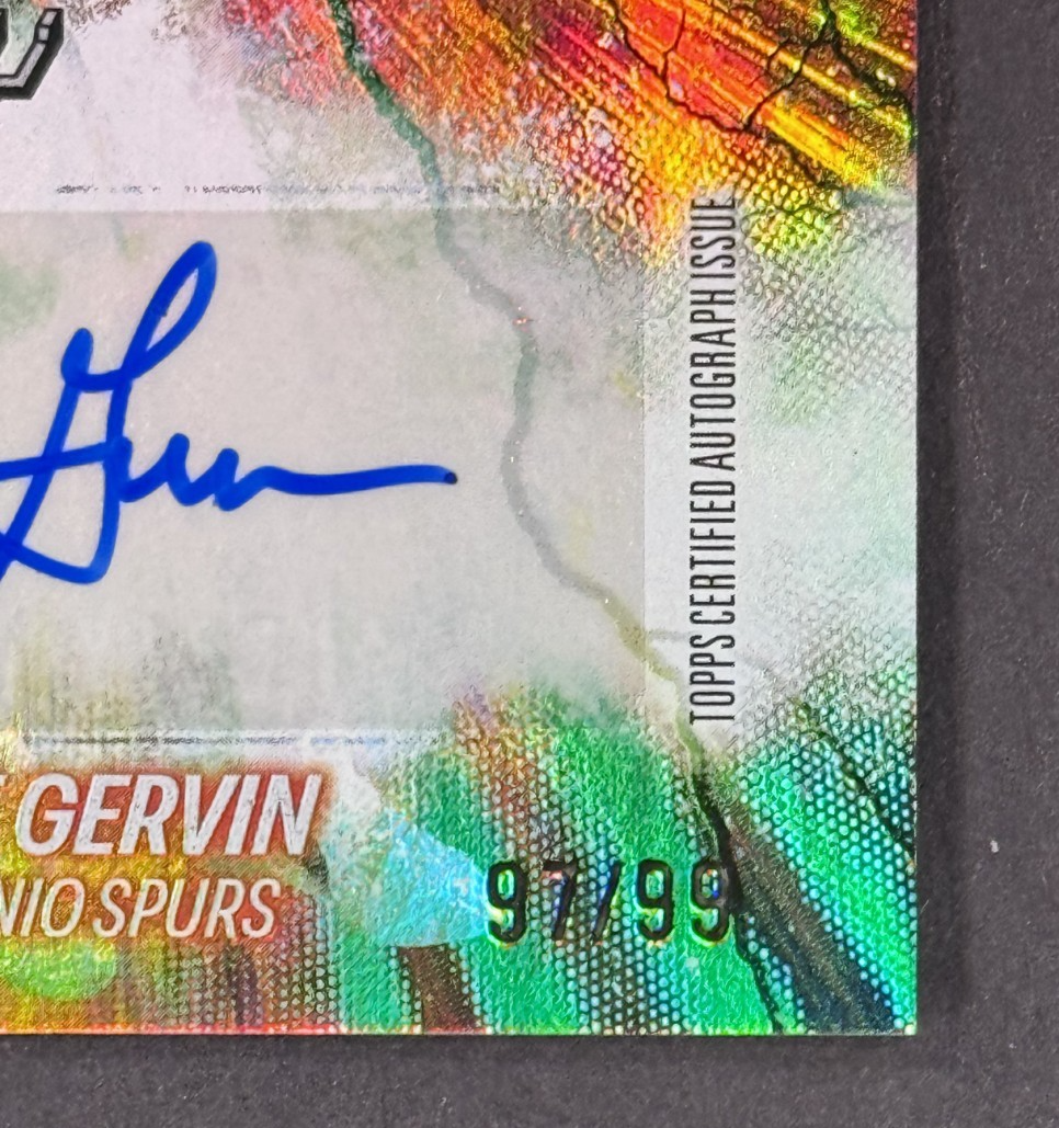 2025-26 Topps Chrome NBA George Gervin Havoc Marks Green Mint Auto /99 Spurs HOF