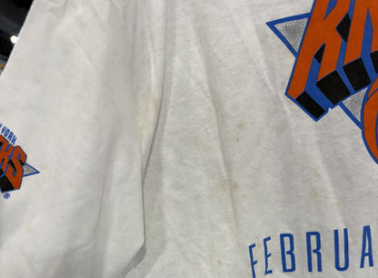 Rare Vintage Speedo NY Knicks T Shirt Collab Vs Magic at Madison Square Garden