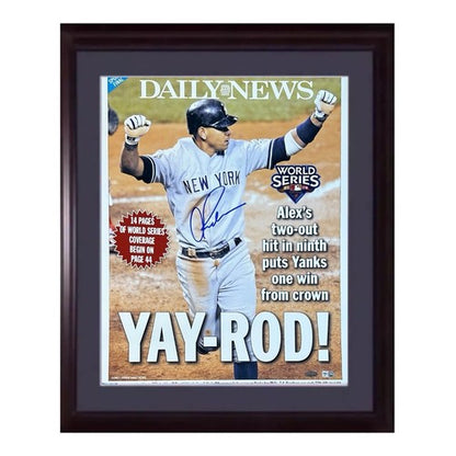 Alex Rodriguez Yankees Signed 16x20 Daily News Cover YAY-ROD Auto Steiner COA